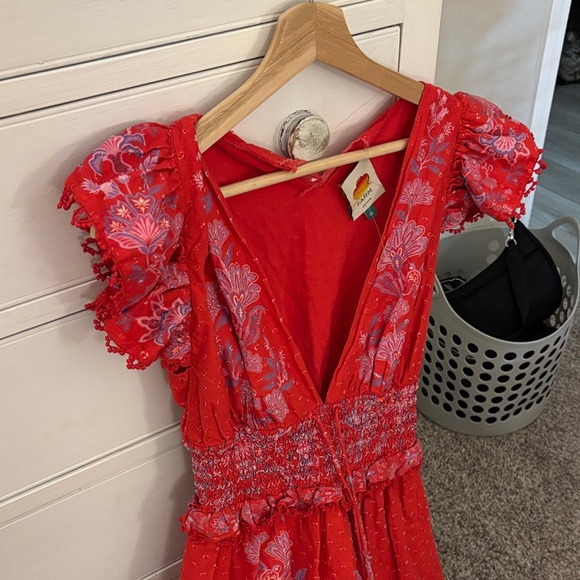 Farm Rio Red Olivia Lace Maxi Dress - Picture 6 of 11